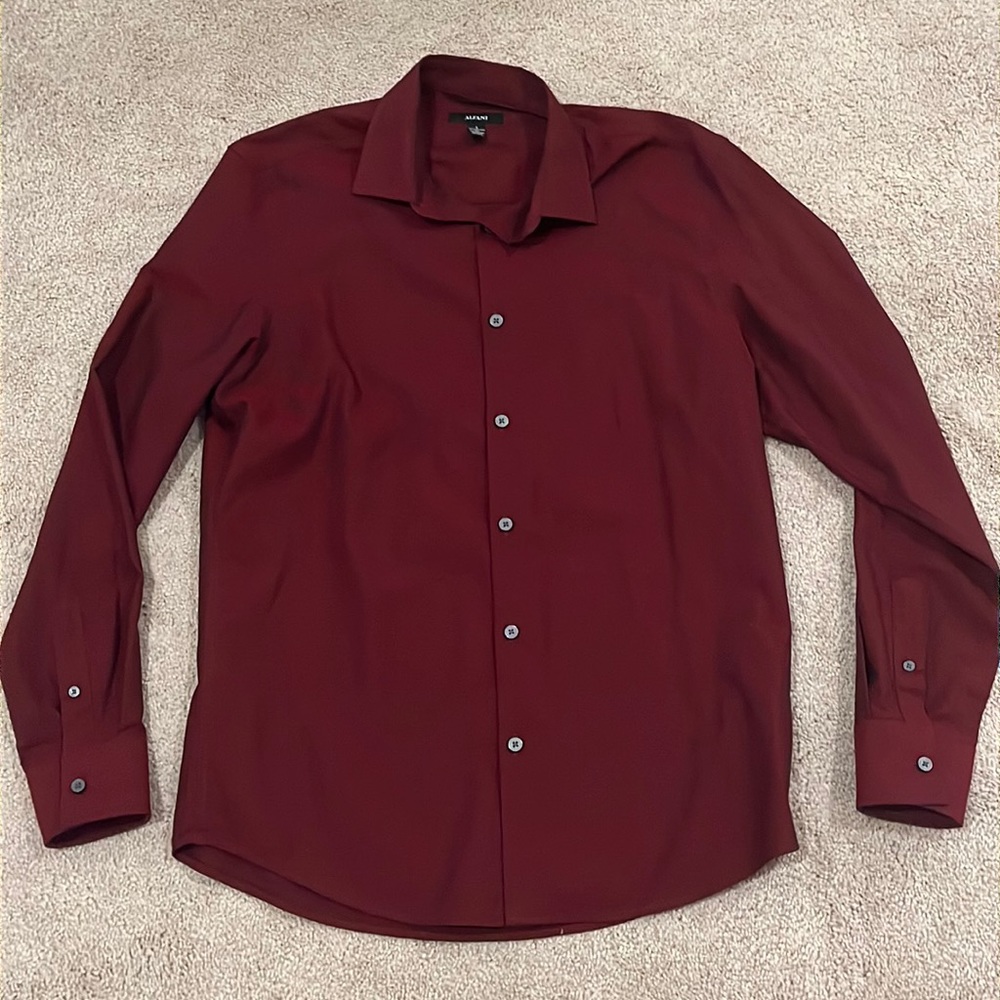 Men’s small burgundy dress shirt! Hardly worn!
